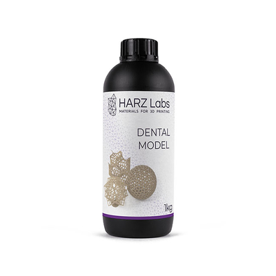 HARZ Labs Dental Model Beige - фотополимерная смола для печати моделей под термоформовку элайнеров и демонстрационных стоматологических моделей, цвет бежевый, 1 кг | HARZ Labs (Россия)