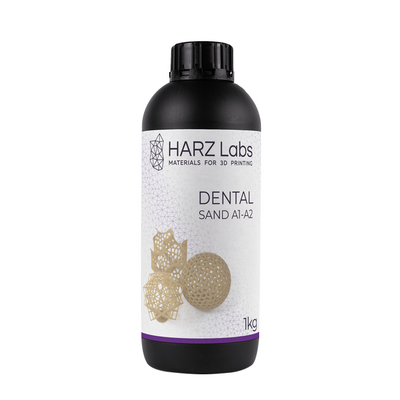 HARZ Labs Dental Sand A1-А2 - фотополимерная смола для стоматологии, цвет А1-А2 по шкале Вита, 1 кг | HARZ Labs (Россия)
