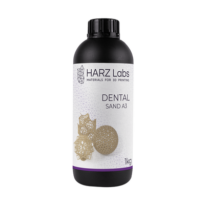 HARZ Labs Dental Sand A3 - фотополимерная смола для стоматологии, цвет А3 по шкале Вита, 1 кг | HARZ Labs (Россия)