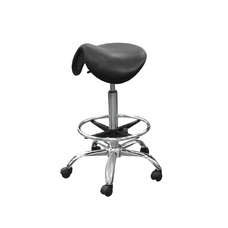 Т11-В - эргономичный стул-седло с кольцом-опорой для ног, черный полиуретан, высота 600-840 мм