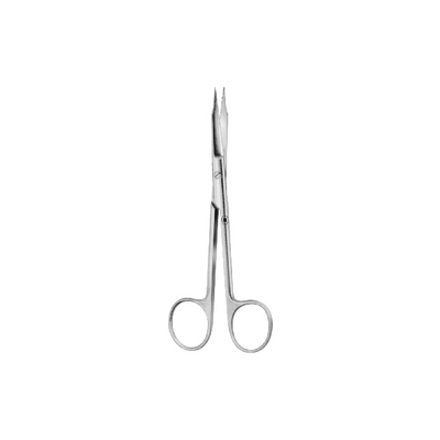 HSB 048-13 - хирургические ножницы Goldman-Fox для гингивэктомии, прямые, зазубренные, острые, 130 мм | Karl Hammacher GmbH (Германия)