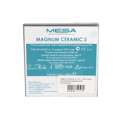 Magnum Ceramic S (NiCr) - зуботехнический сплав | MESA (Италия)