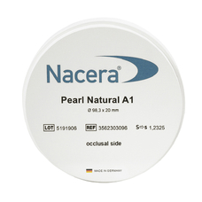 Pearl Natural - заготовка из диоксида циркония, высокопрозрачная, многослойная, предварительно окрашенная, диаметр 98 мм