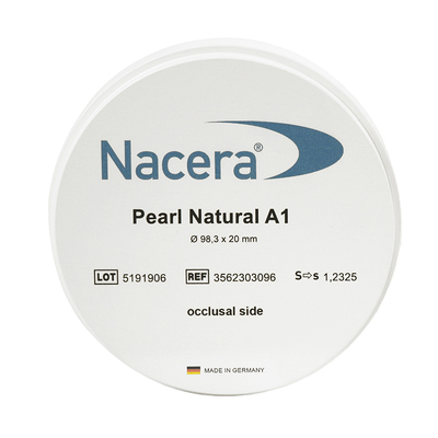 Pearl Natural - заготовка из диоксида циркония, высокопрозрачная, многослойная, предварительно окрашенная, диаметр 98 мм | Nacera (Германия)