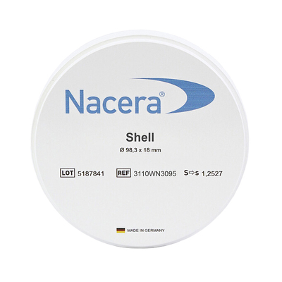 Shell 1 - заготовка из диоксида циркония, опаковая, белая, диаметр 98 мм | Nacera (Германия)