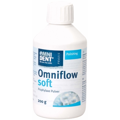 OMNIFLOW SOFT - профилактический порошок с глицином для аппаратов Air Flow, 200 г | OMNIDENT (Германия)