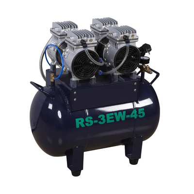 RS-3 EW-45 - безмасляный компрессор для двух стоматологических установок, без осушителя, с ресивером 45 л, 140 л/мин | ROSON (Китай)