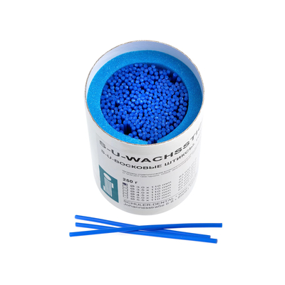 S-U-WACHSSTICKS - штиксы восковые, цвет голубой, 3 мм, 250 г | Schuler Dental (Германия)