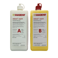 Adisil Rapid - силикон для дублирования, цвет желтый, компоненты A и B, твердость по Шору 24, 2x1 кг