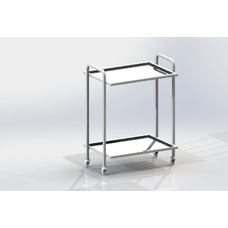 СИП2 - столик передвижной инструментальный, 2 стеклянные полки
