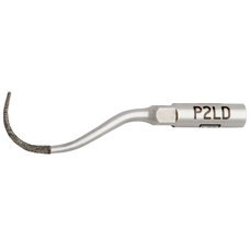 P2LD - насадка для аппарата Piezomed, изогнутая влево, с алмазным покрытием, для обработки оголенных корней зуба