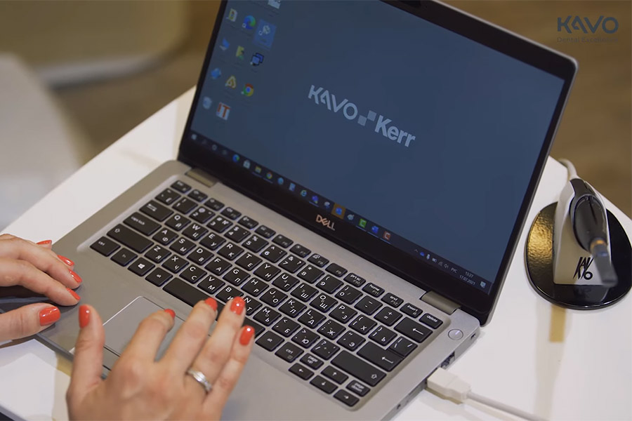 Приложение KaVo на экране ноутбука
